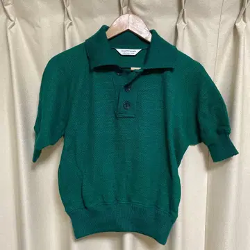 beautiful people 반팔 니트 폴로 그린 일본제 M 사이즈