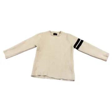 화이트 니트 스웨터 스트라이프 포함 SURF