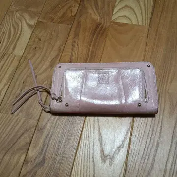 핑크 가죽 장지갑 파드마