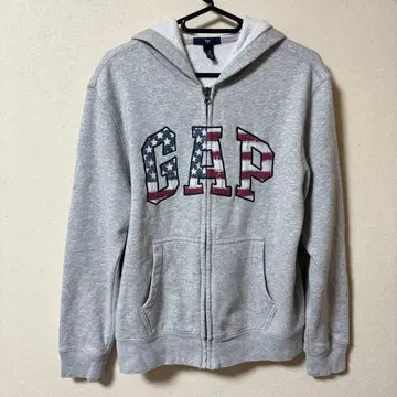 GAP 그레이 후드 부착 후드티 M