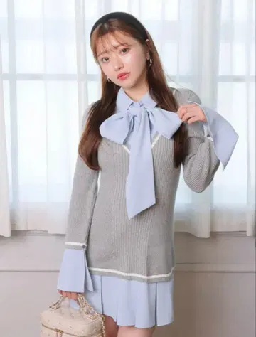 LIP SERVICE 셔츠 도킹 플리츠 원피스