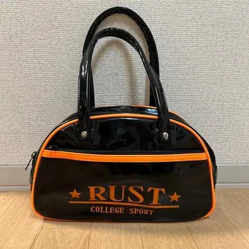 레트로 스포티 RUST 블랙 오렌지 핸드백