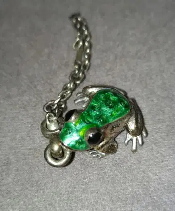 개구리 실버 (각인 없음)와 칠보 세공 키링