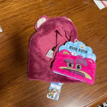 랏소 모자와 귀 달린 헤어밴드 핑크