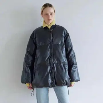 sea room lynn 에코 가죽 퍼프 자켓