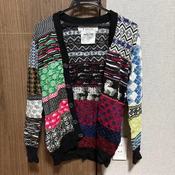 anrealage 믹스 니트 가디건