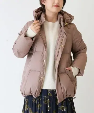 SLOBE IENA 2WAY 숏 후드 다운 M size