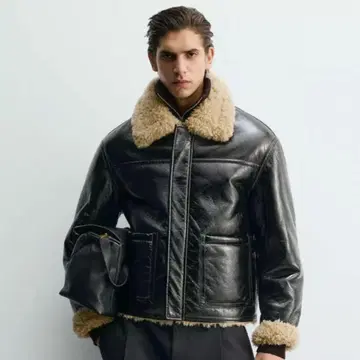 당일 발송 ZARA 더블 페이스 인조 가죽 자켓 S 사이즈