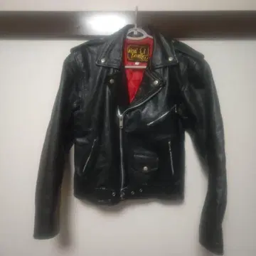 Real Leather 더블 노스 스타 라이더 자켓 시드 점퍼 38