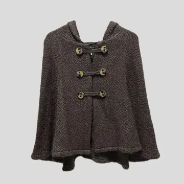 다크 브라운 판초(울 100%)