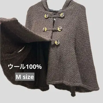 다크 브라운 판초(울 100%)