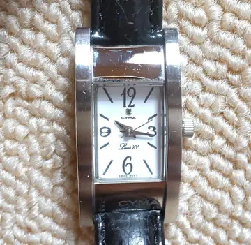 [ 작동품 레어 ] CYMA 여성용 손목시계 쿼츠 화이트 다이얼