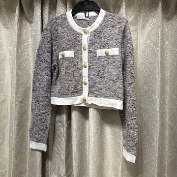 멀티 컬러 버튼 니트 가디건