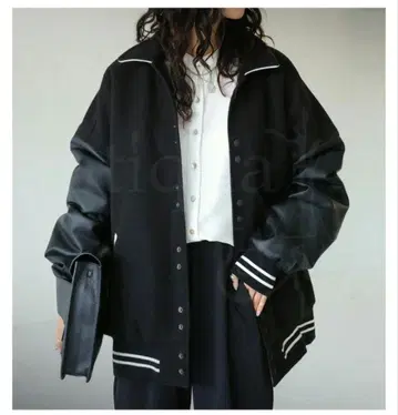 블랙 바시티 자켓 여성용