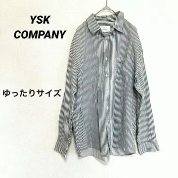 2754M YSK컴퍼니 긴팔 셔츠 스트라이프 상의 남성용 XL