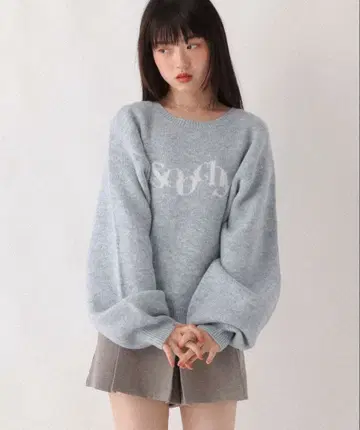 Heather 스카이블루 니트