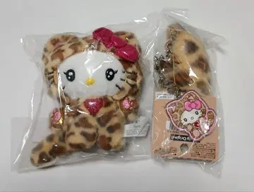 산리오 갸루 고양이 헬로키티 스트랩 봉제 인형 홀더 브라운