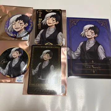 Dr.STONE 점프 페스타 캔뱃지 카드 특전 블랙 슈트 겐