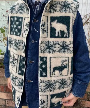 BEAMS 보아 플리스 베스트 택 포함 미사용 새상품