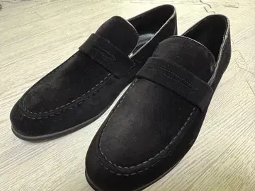 스웨이드 로퍼 블랙 27cm