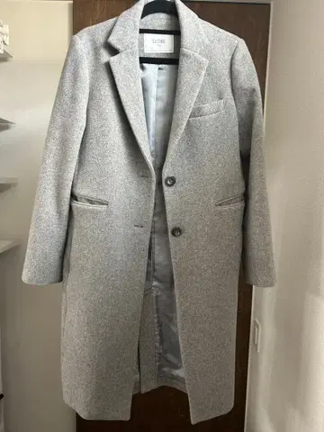 슬로브 이에나 그레이 체스터 코트 싱글 버튼