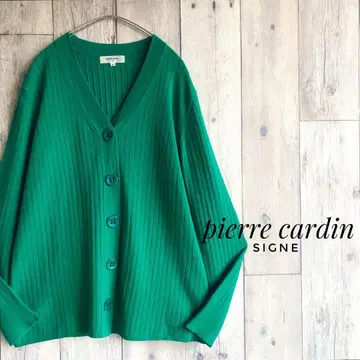 pierre cardin 피에르 가르뎅 레이온 니트 가디건 그린