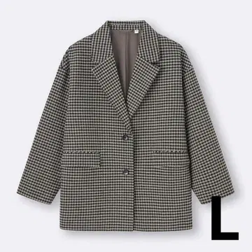 코지 멜톤 체크 하프 코트