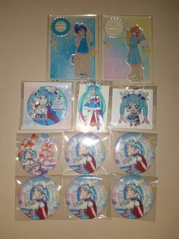 큐어 스카이 큐어 프리즘 캔뱃지 아크릴 스탠드