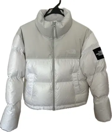 THE NORTH FACE 다운 자켓 눕시 L 화이트/그레이