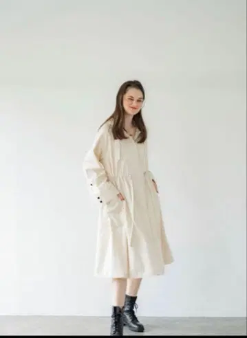 pinue 후드 부착 셔츠 코트