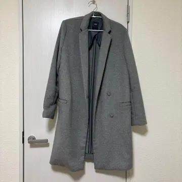 GAP 그레이 더블 브레스트 체스터 코트 M 사이즈