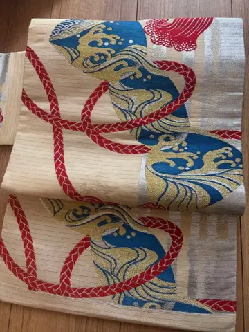 여름 명주 나고야 오비 북 패턴