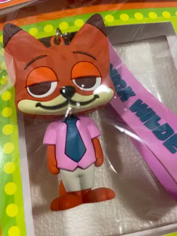 주토피아2 닉 제일복권 러버 마스코트 키링 F상 1번 복권