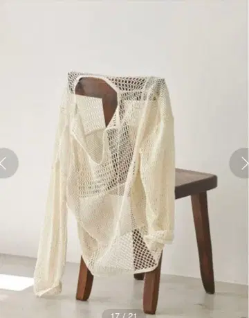 TODAYFUL 패치워크 메쉬 상의 화이트