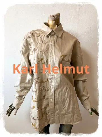 T20220 Karl Helmut 긴팔 로고 셔츠 상의 M