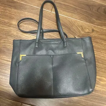 블랙 가죽 토트백 비즈니스 백