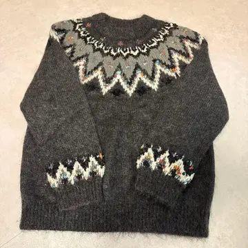 COOHEM 페어아일 패턴 니트 스웨터 L 사이즈