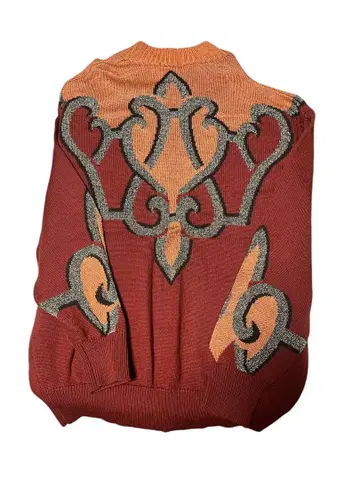 빈티지 FICCE 요시유키 코니시 니트 돈코니시 자수 레오파드