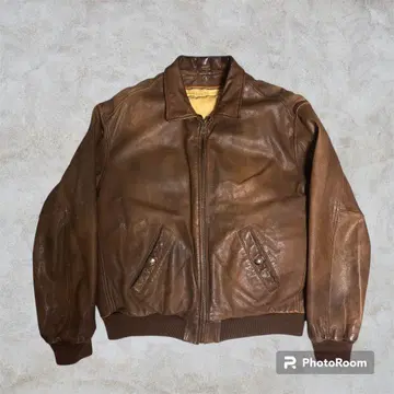 80s 90s Chevignon 가죽 재킷 A2 G1