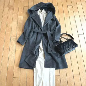 아나이 최고급 이탈리아제 퓨어 캐시미어 100 벨티드 코트