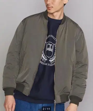 MA-1 자켓 뷰티앤유스 카키 S.