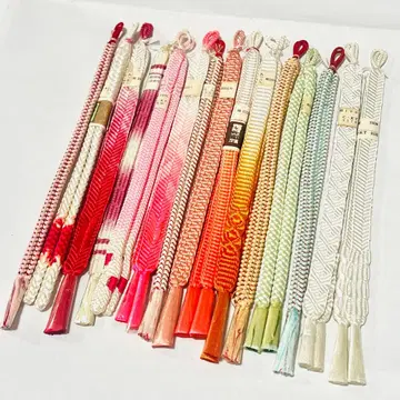 [ 미사용 ] 순수 실크 하오리 끈 묶음 판매