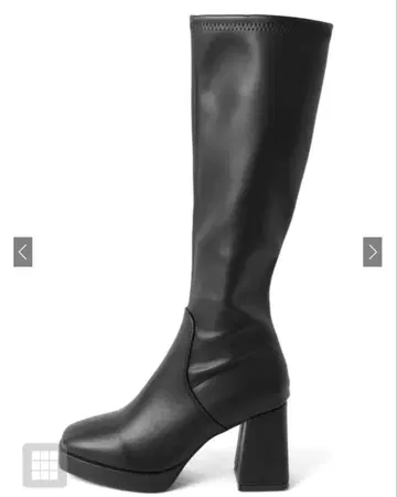 [ 미사용 새상품 ] GRL 스퀘어토 청키힐 롱 부츠 gd1535