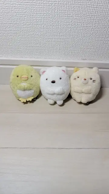 스미코구라시 펭귄, 시로쿠마, 고양이 손바닥 봉제 인형 세트