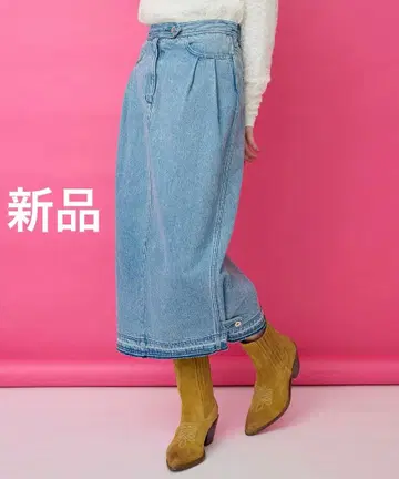 새상품 윔 가젯 [ THE PAUSE ] 케미컬 데님 스커트