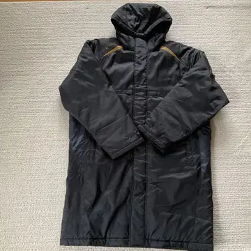 asics 후드 부착 롱 자켓 블랙