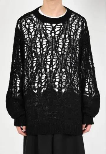 LAD MUSICIAN LACE KNIT CREW NECK