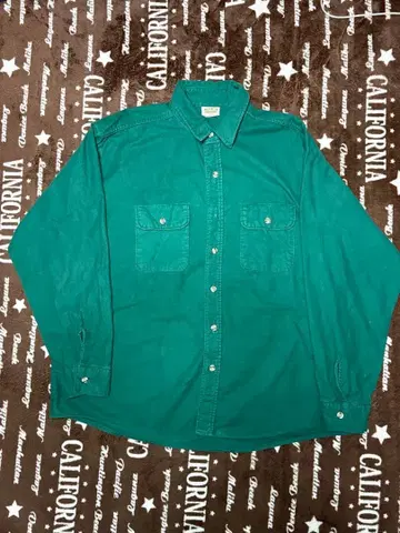 90s FIVE BROTHER 샤모아크로스 셔츠 그린