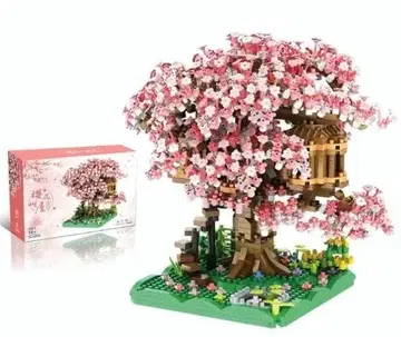 레고 호환 나노블록 호환 트리 하우스 벚꽃나무 LEGO 호환