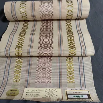 본고장 치쿠젠 하카타 오리 샤 나고야 오비 실크 100% 미재단